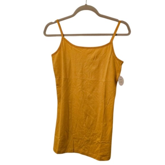 Yellow Majora Women's Solid Basic Cami Tank Top - Picture 1 of 4